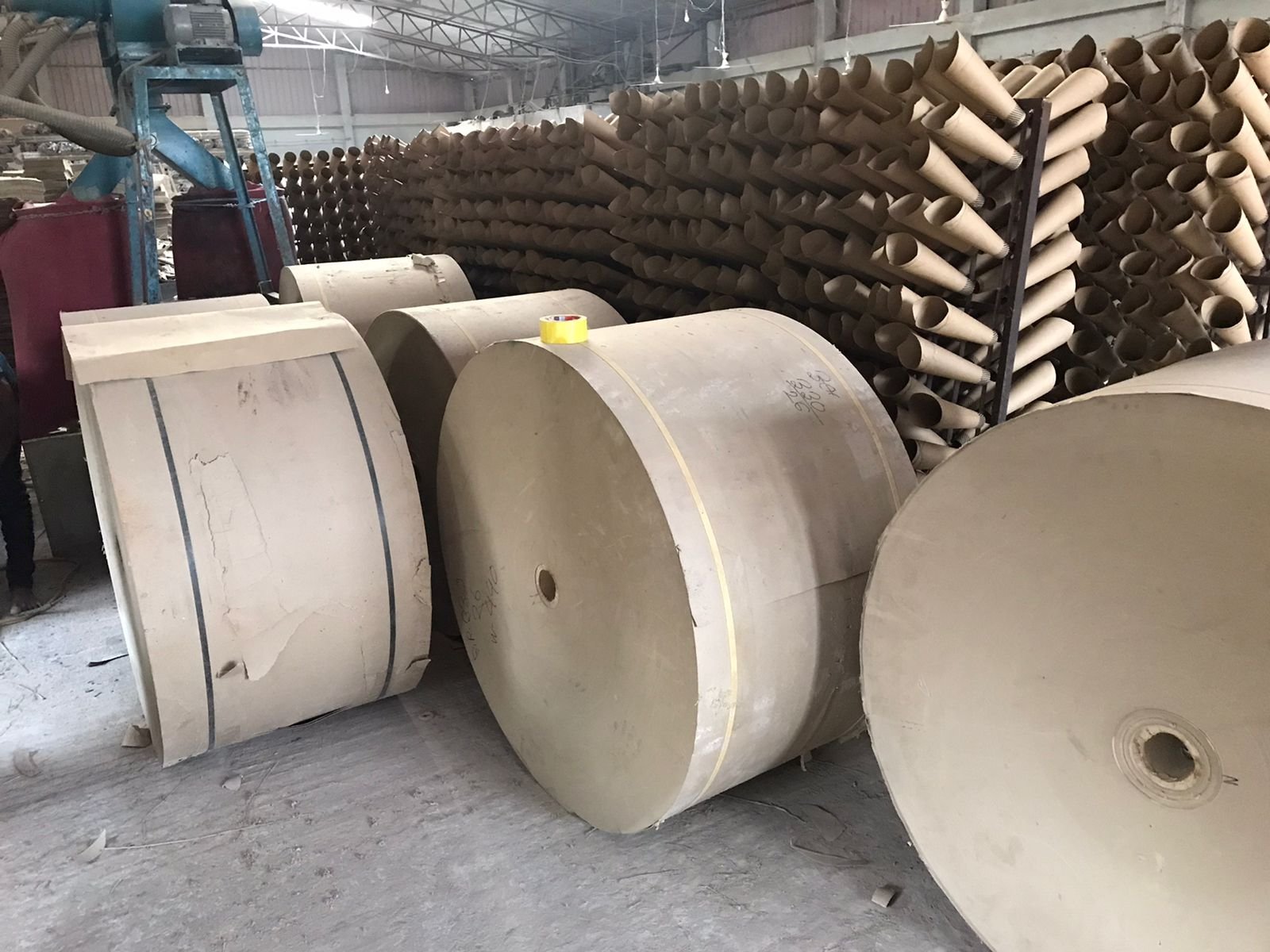 Paper rolls in production